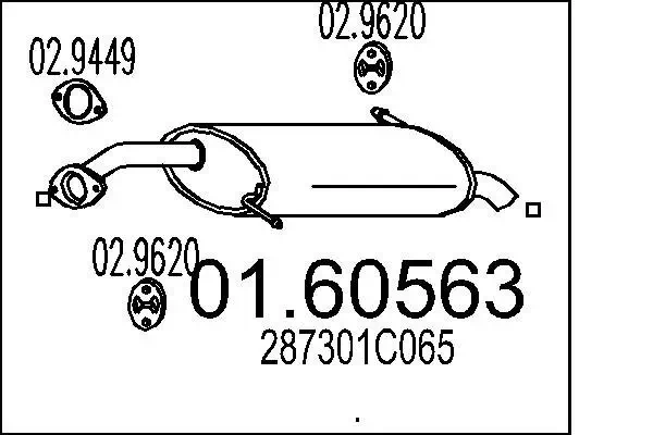 Endschalldämpfer MTS 01.60563