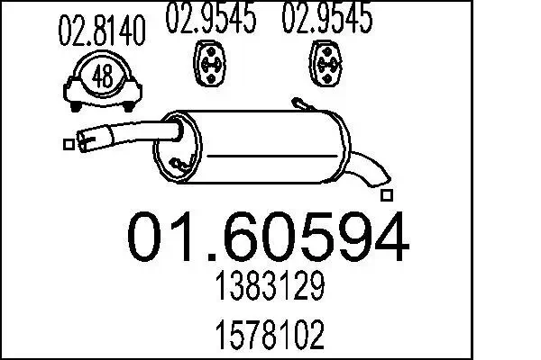 Endschalldämpfer MTS 01.60594