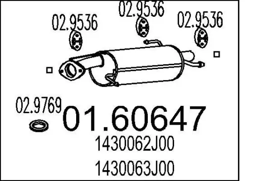 Endschalldämpfer MTS 01.60647 Bild Endschalldämpfer MTS 01.60647