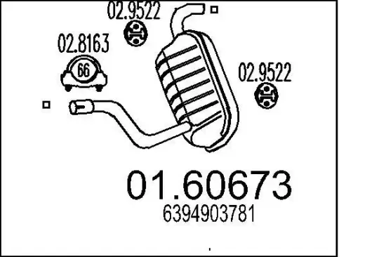 Endschalldämpfer MTS 01.60673 Bild Endschalldämpfer MTS 01.60673