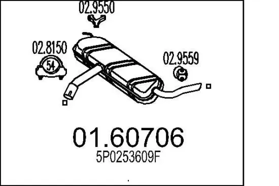 Endschalldämpfer MTS 01.60706 Bild Endschalldämpfer MTS 01.60706