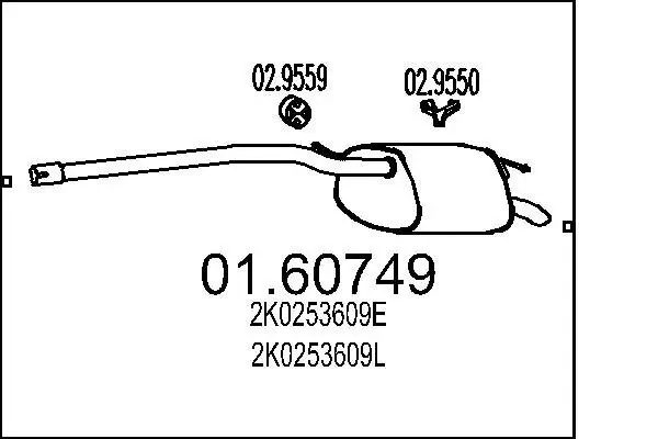 Endschalldämpfer MTS 01.60749
