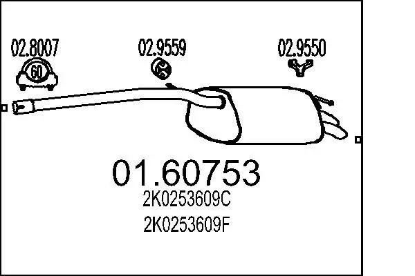 Endschalldämpfer MTS 01.60753