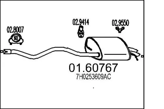 Endschalldämpfer MTS 01.60767 Bild Endschalldämpfer MTS 01.60767