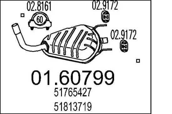 Endschalldämpfer MTS 01.60799 Bild Endschalldämpfer MTS 01.60799