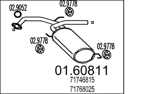Endschalldämpfer MTS 01.60811 Bild Endschalldämpfer MTS 01.60811