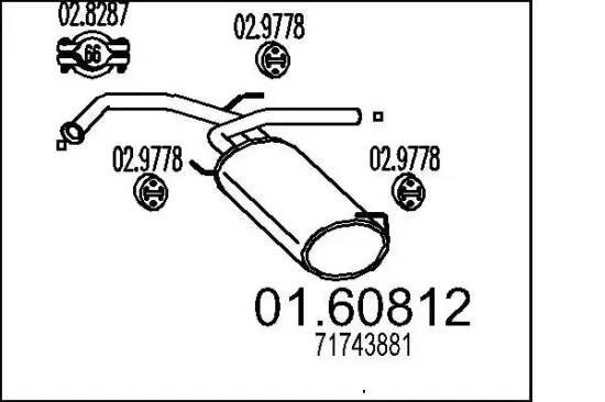 Endschalldämpfer MTS 01.60812 Bild Endschalldämpfer MTS 01.60812