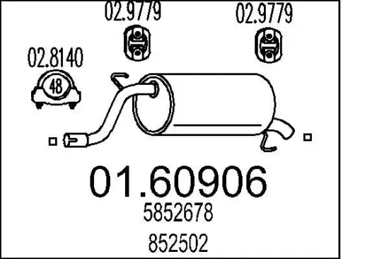 Endschalldämpfer MTS 01.60906 Bild Endschalldämpfer MTS 01.60906