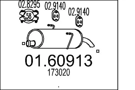 Endschalldämpfer MTS 01.60913 Bild Endschalldämpfer MTS 01.60913