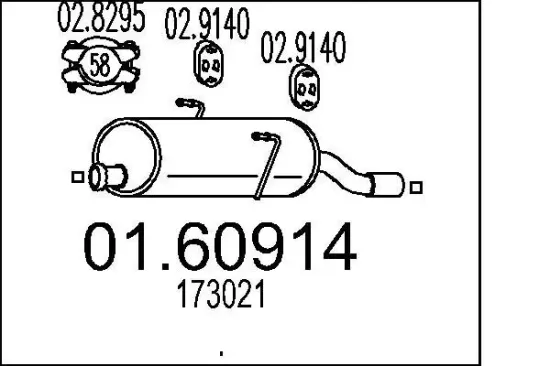 Endschalldämpfer MTS 01.60914 Bild Endschalldämpfer MTS 01.60914