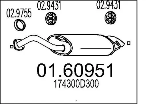 Endschalldämpfer MTS 01.60951 Bild Endschalldämpfer MTS 01.60951