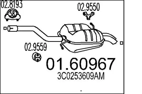 Endschalldämpfer MTS 01.60967 Bild Endschalldämpfer MTS 01.60967