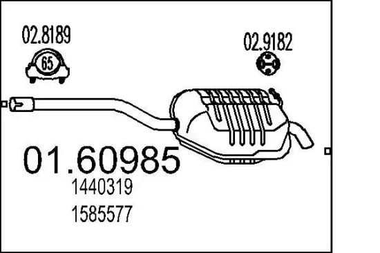 Endschalldämpfer MTS 01.60985 Bild Endschalldämpfer MTS 01.60985