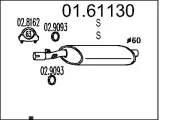 Endschalldämpfer MTS 01.61130