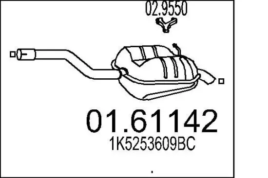 Endschalldämpfer MTS 01.61142 Bild Endschalldämpfer MTS 01.61142