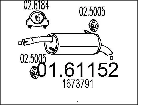 Endschalldämpfer MTS 01.61152