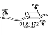 Endschalldämpfer MTS 01.61172