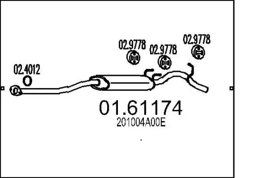 Endschalldämpfer MTS 01.61174 Bild Endschalldämpfer MTS 01.61174