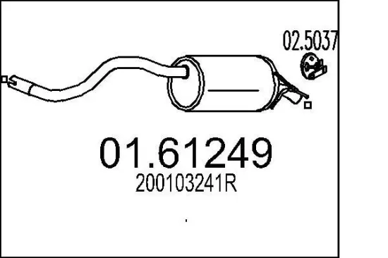 Endschalldämpfer MTS 01.61249 Bild Endschalldämpfer MTS 01.61249