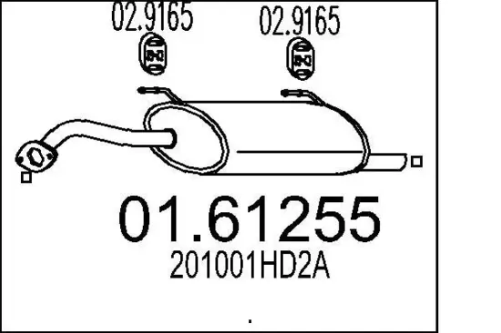 Endschalldämpfer MTS 01.61255 Bild Endschalldämpfer MTS 01.61255