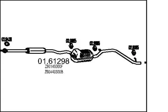 Endschalldämpfer MTS 01.61298 Bild Endschalldämpfer MTS 01.61298