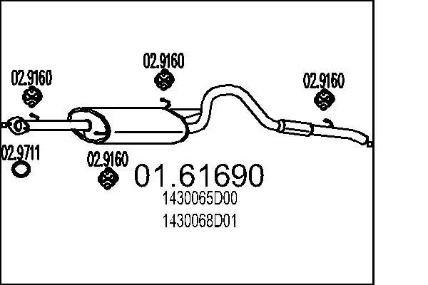 Endschalldämpfer MTS 01.61690