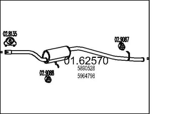 Endschalldämpfer MTS 01.62570 Bild Endschalldämpfer MTS 01.62570