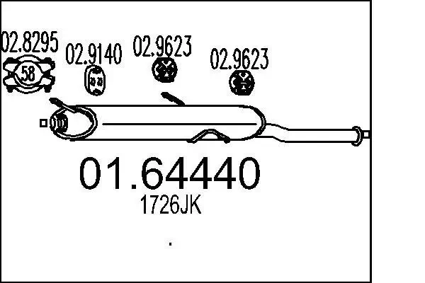 Endschalldämpfer MTS 01.64440