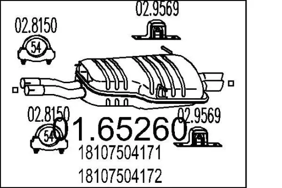 Endschalldämpfer MTS 01.65260 Bild Endschalldämpfer MTS 01.65260