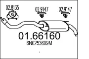 Endschalldämpfer MTS 01.66160