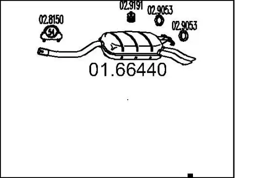Endschalldämpfer MTS 01.66440 Bild Endschalldämpfer MTS 01.66440
