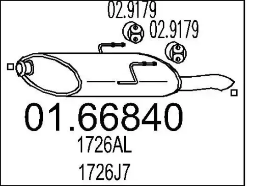 Endschalldämpfer MTS 01.66840 Bild Endschalldämpfer MTS 01.66840