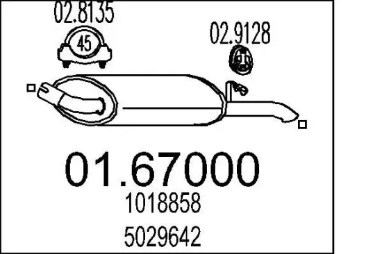Endschalldämpfer MTS 01.67000 Bild Endschalldämpfer MTS 01.67000