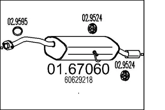 Endschalldämpfer MTS 01.67060 Bild Endschalldämpfer MTS 01.67060