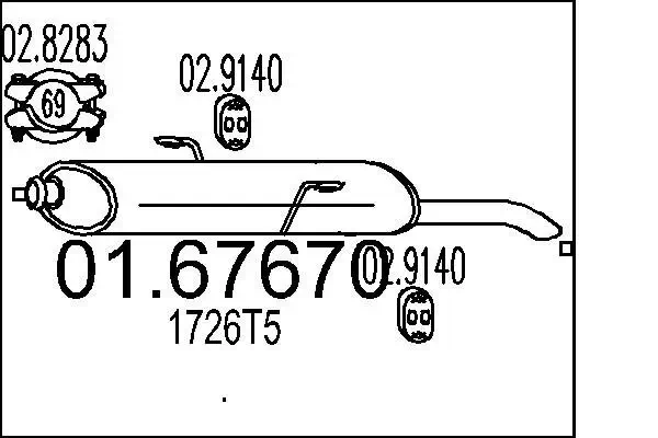 Endschalldämpfer MTS 01.67670