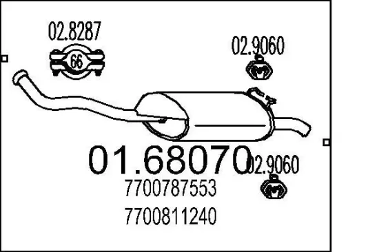 Endschalldämpfer MTS 01.68070 Bild Endschalldämpfer MTS 01.68070