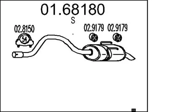 Endschalldämpfer MTS 01.68180 Bild Endschalldämpfer MTS 01.68180