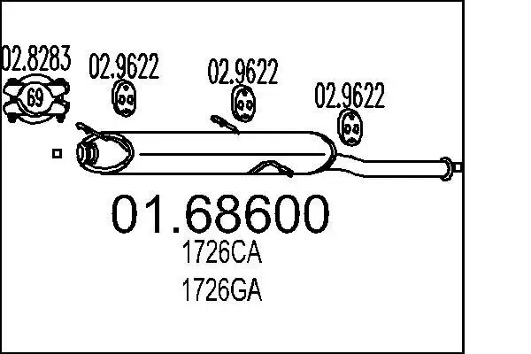 Endschalldämpfer MTS 01.68600