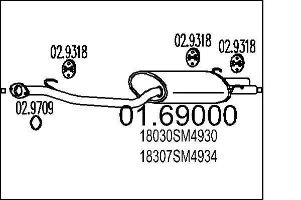 Endschalldämpfer MTS 01.69000