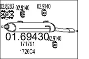 Endschalldämpfer MTS 01.69430