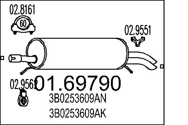 Endschalldämpfer MTS 01.69790