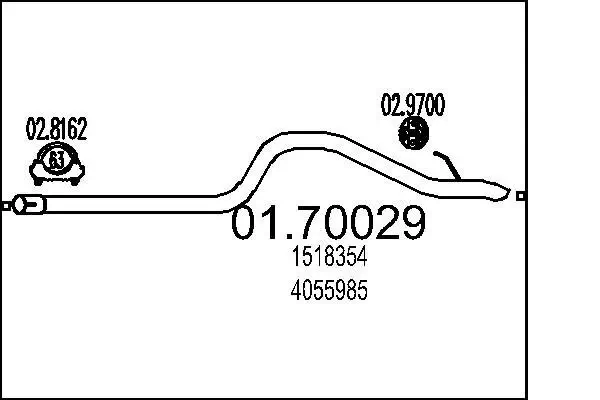 Abgasrohr hinten MTS 01.70029