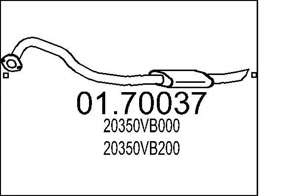 Abgasrohr hinten MTS 01.70037