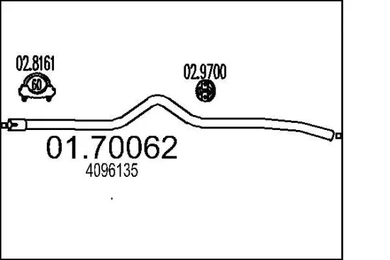 Abgasrohr MTS 01.70062 Bild Abgasrohr MTS 01.70062