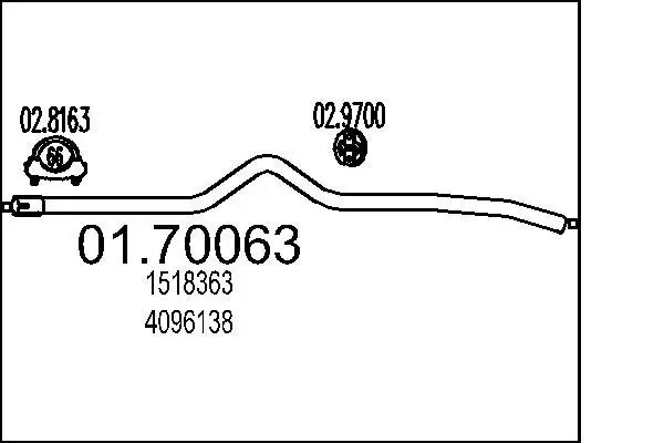 Abgasrohr hinten MTS 01.70063