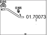 Abgasrohr MTS 01.70073