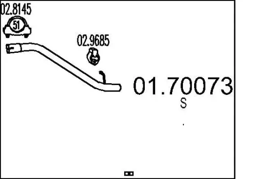 Abgasrohr MTS 01.70073 Bild Abgasrohr MTS 01.70073