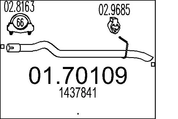 Abgasrohr MTS 01.70109