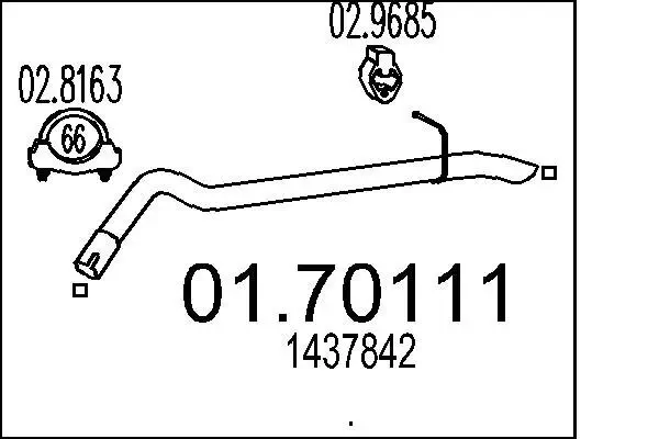 Abgasrohr MTS 01.70111