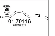 Abgasrohr hinten MTS 01.70116